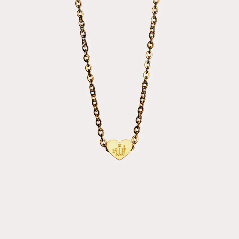 ALLAH الله - HEART NECKLACE