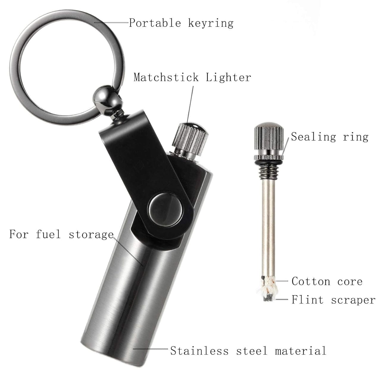 Metallic Keychain Fire Lighter