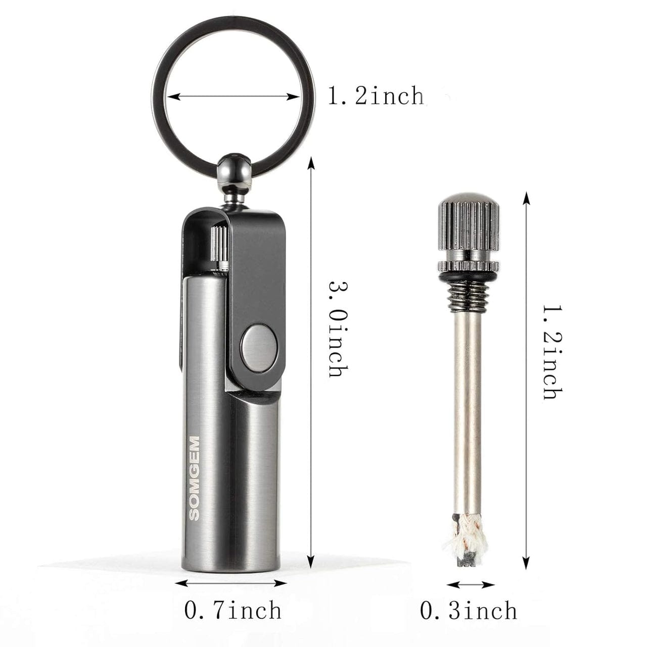 Metallic Keychain Fire Lighter